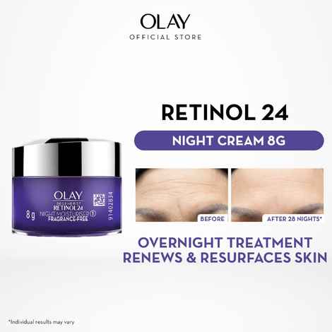 Buy Olay Night Cream mini: Regenerist Retinol 24 Moisturiser for hydrated plump smooth skin, 8 gm - Purplle