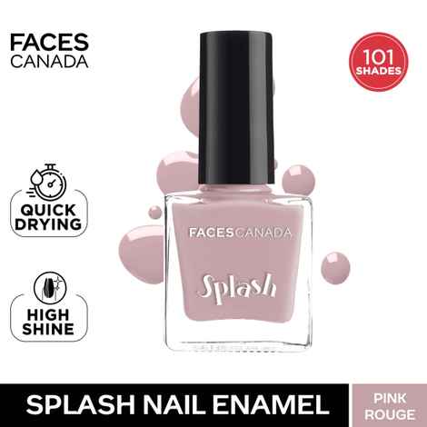 Buy FACES CANADA Ultime Pro Splash Nail Enamel - Pink Rouge 103 (8ml) | Quick Drying | Glossy Finish | Long Lasting | No Chip Formula | High Shine Nail Polish For Women | No Harmful Chemicals - Purplle