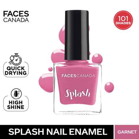 Buy FACES CANADA Ultime Pro Splash Nail Enamel - Garnet 109 (8ml) | Quick Drying | Glossy Finish | Long Lasting | No Chip Formula | High Shine Nail Polish For Women | No Harmful Chemicals - Purplle