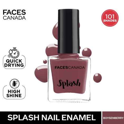 Buy FACES CANADA Ultime Pro Splash Nail Enamel - Boysenberry 133 (8ml) | Quick Drying | Glossy Finish | Long Lasting | No Chip Formula | High Shine Nail Polish For Women | No Harmful Chemicals - Purplle