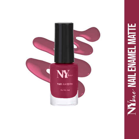 Buy NY Bae Matte Nail Enamel - Macaroon 10 (6 ml) (6 ml) | Berry Pink | Luxe Matte Finish | Highly Pigmented | Chip Resistant | Long lasting | Full Coverage | Streak-free Application | Vegan | Cruelty Free | Non-Toxic - Purplle