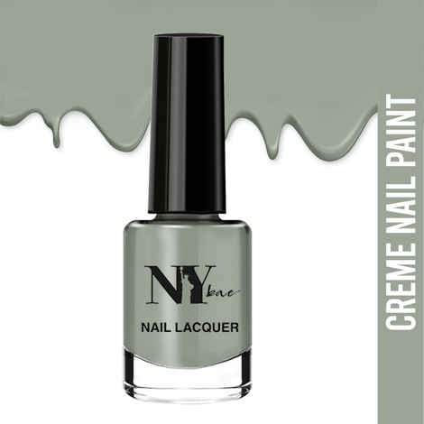 Buy NY Bae Creme Nail Enamel - Oysters & Pearls 10 (6 ml) | Grey | Rich Pigment | Chip-proof | Long lasting | Quick Drying | Cruelty Free - Purplle