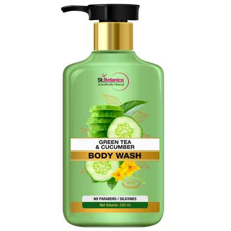 Buy St.Botanica Green Tea & Cucumber Body Wash 250 ml - No SLS / Sulphate, Parabens - Purplle