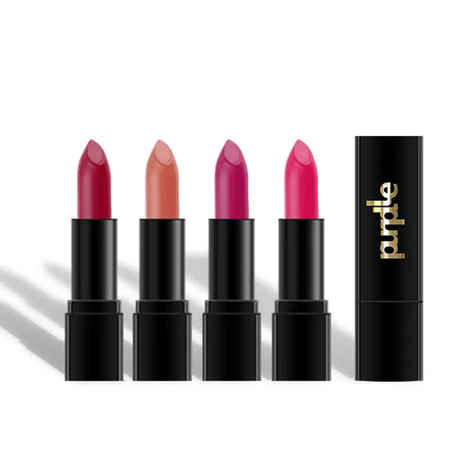 Buy Purplle Ultra HD Matte Mini Lipstick, For Dusky Skin, Pack of 4 - Kit 3 (1.5 gmX 4) - Purplle