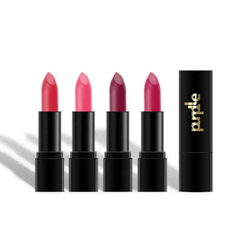 Buy Purplle Ultra HD Matte Mini Lipstick, For Wheatish Skin Pack of 4 - Kit 4 (1.5 gmX 4) - Purplle