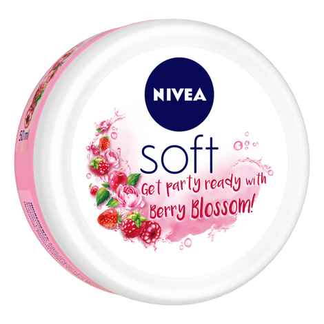 Buy NIVEA Soft Light Moisturising Cream Berry Blossom 50 ml - Purplle