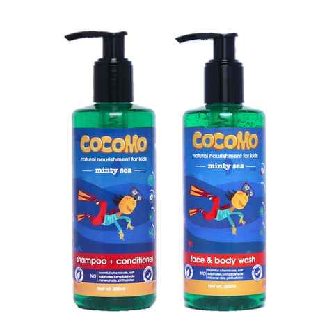 Buy Cocomo Minty Sea Shampoo + Body Wash 600 ml - Purplle
