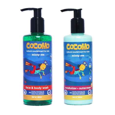 Buy Cocomo Minty Sea Body Wash + Moisturizer 600 ml - Purplle