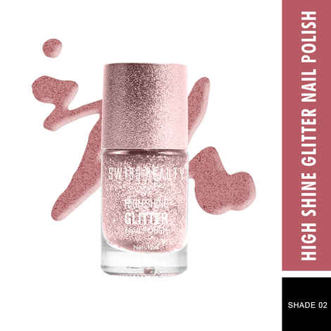 Buy Swiss Beauty High Shine Glitter Nail Polish 2 (12 ml) - Purplle