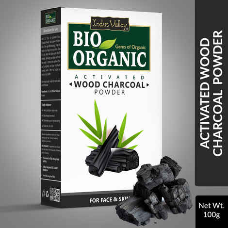 Buy Indus Valley BIO Organic Activated Wood Charcoal Powder-100g - Purplle