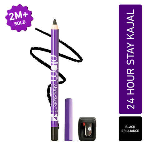 Buy Plum NaturStudio All-Day-Wear Kohl Kajal Black Brilliance with FREE SHARPENER (1.2 gm) - Purplle