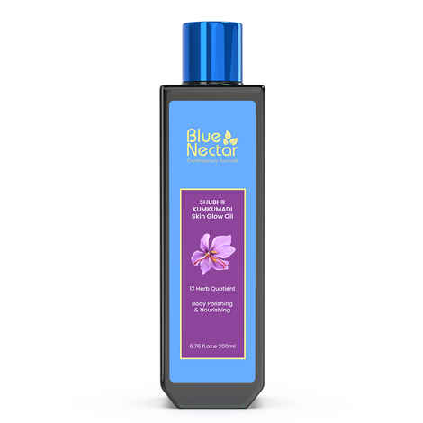 Buy Blue Nectar Ayurvedic Body Massage Bio Oil For Stretch Marks, Scars, Aging & Wrinkled Skin (9 Herbs, 200 ml) - Purplle