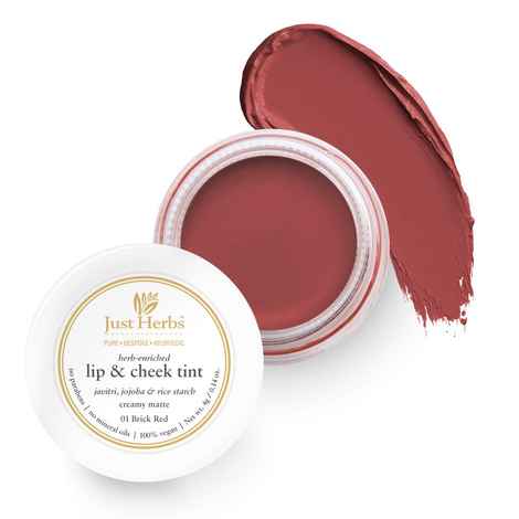 Buy Just Herbs Lip and Cheek Tint -01 Brick Red - 4 gm - Purplle