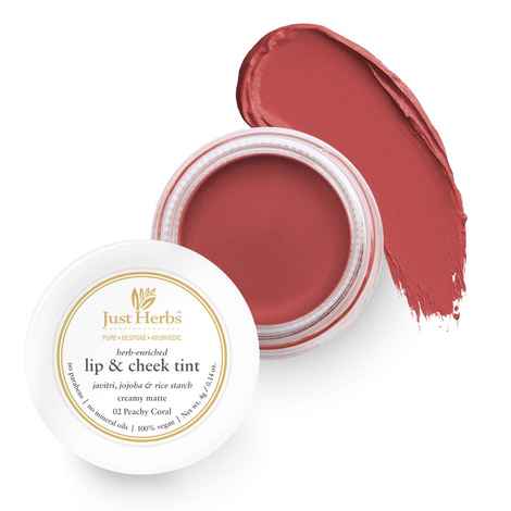Buy Just Herbs Lip and Cheek Tint -02 Peachy Coral - 4 gm - Purplle