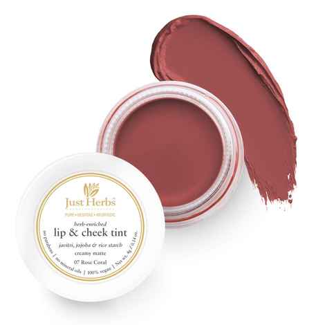 Buy Just Herbs Lip and Cheek Tint -07 Rose Coral - 4 gm - Purplle