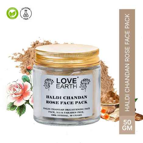 Buy Love Earth Haldi Chandan Rose Face Pack With Amba Haldi & Chandan, For Face & Body, Paraben Free 50 gm - Purplle