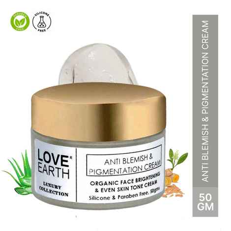 Buy Love Earth Anti-Blemish & Anti-Pigmentation Cream With Aloe Vera & Vitmain E For Reducing Acne, Pimples, & Skin Brightening 50gm - Purplle
