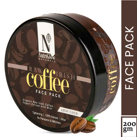 Buy NutriGlow NATURAL'S Raw Irish Coffee Face Pack With 100% Organic Raw Irish Coffee, 200 gm - Purplle