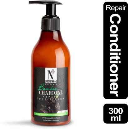 Buy NutriGlow NATURAL'S Bamboo Charcoal Repair Conditioner With Bamboo Charcoal Powder, 300 ml - Purplle