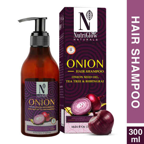 Buy NutriGlow NATURAL'S Onion Hair Shampoo For Dry & Damaged Hair, 300 ml - Purplle