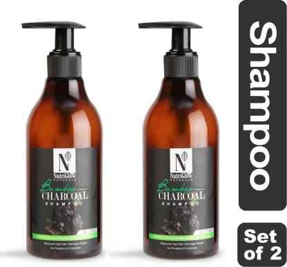 Buy NutriGlow NATURAL'S Bamboo Charcoal Shampoo With Bamboo Charcoal Powder, 300 ml - Purplle