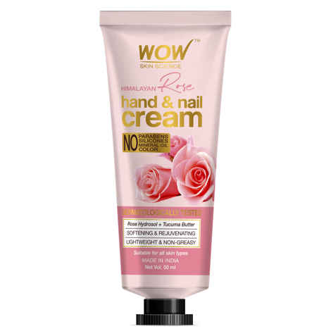 Buy WOW Skin Science Himalayan Rose Hand & Nail Cream - Softening & Rejuvenating - Lightweight & Non-Greasy - Quick Absorb - for All Skin Types - No Parabens, Silicones, Mineral Oil & Color - 50mL - Purplle