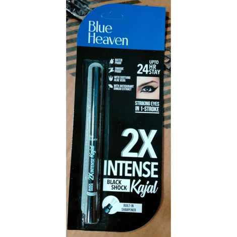 Buy Blue Heaven 2x Intense Kajal, Black Shock, 0.30g - Purplle