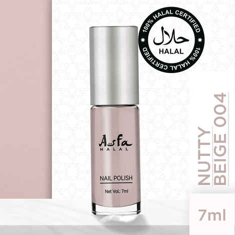 Buy Asfa Halal Nail Polish, Nutty Beige 004 (7 ml) - Purplle
