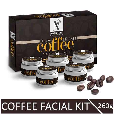 Buy NutriGlow NATURAL'S Raw Irish Coffee Facial Kit For Hydrate Skin & Acne Treatment, 260 gm - Purplle