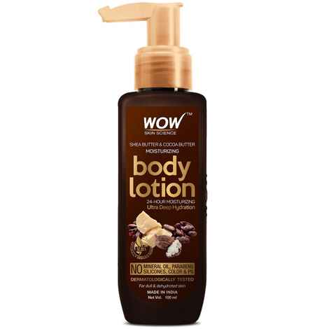 Buy WOW Skin Science Shea Butter & Cocoa Body Lotion 100ml - Purplle