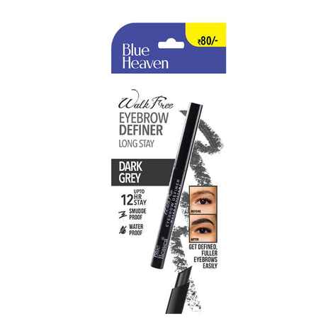 Buy Blue Heaven Walkfree Eye Brow Definer Roll On Stick - Grey (0.45 gm) - Purplle