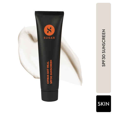 Buy SUGAR Cosmetics Citrus Got Real Sunscreen For All Skin Types Spf30 | No White Cast | UVA/B & Blue Light Protection | Enriched With Vitamin C - 30 gm - Purplle