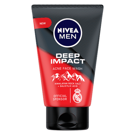 Buy NIVEA MEN Facewash, Deep Impact Acne, with Himalayan Rock Salt (100 g) - Purplle