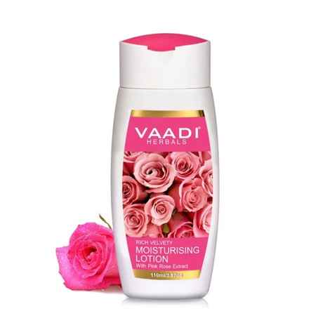 Buy Vaadi Herbals Rich Velvery Moisturising Lotion With Pink Rose Extract (110 ml) - Purplle