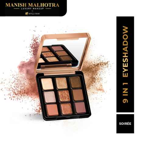 Buy MyGlamm Manish Malhotra 9 In 1 Eyeshadow Palette-Soiree-9 gm - Purplle
