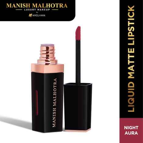 Buy Manish Malhotra Beauty By MyGlamm Liquid Matte Lipstick-Night Aura-7 gm - Purplle