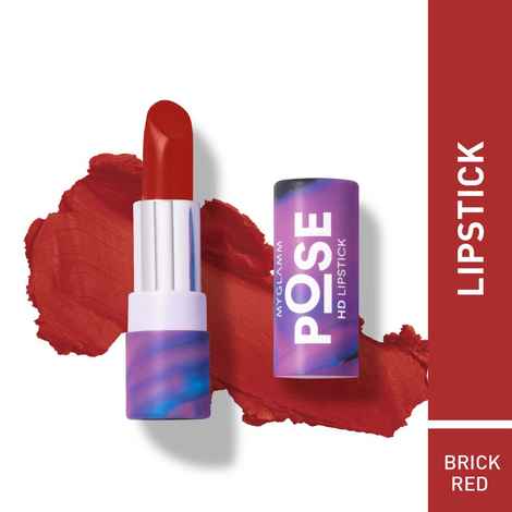 Buy MyGlamm POSE HD Lipstick-Brick Red-4 gm - Purplle