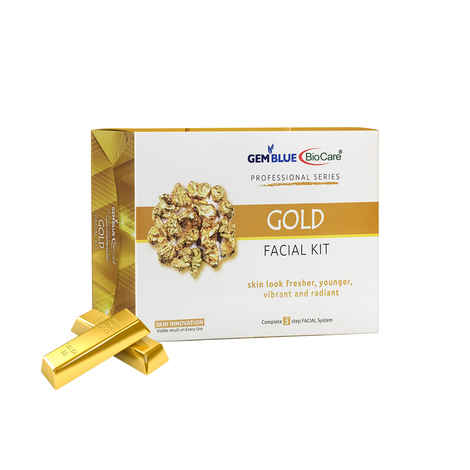 Buy Gemblue Biocare Gold Facial Kit for Skin Look Fresher, Younger, Vibrant and Radiant, 400 gm - Purplle