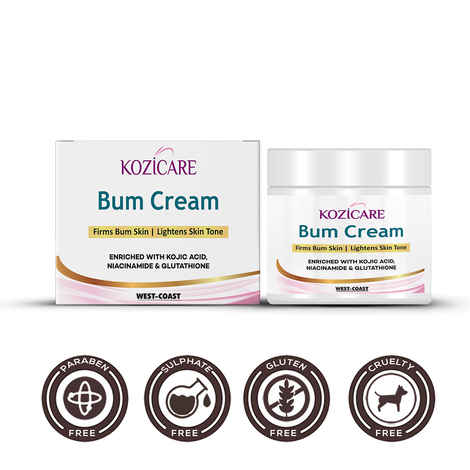 Buy Kozicare Bum Cream with Glutathione, Niacinamide& Kojic Acid- 50 gm - Purplle