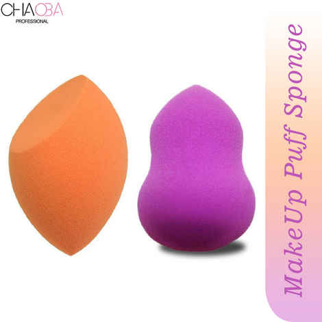 Buy Chaoba Professional Beauty Blender Makeup Puff Sponge -2pcs(Color & Shape May Vary) - Purplle