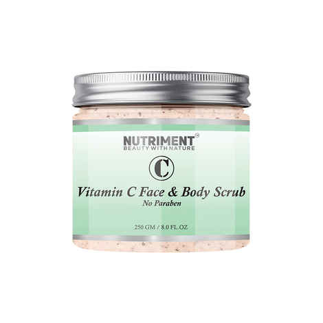 Buy Nutriment Vitamin C Scrub for Deadskin Cells Removal, Removing Blackheads and Revitalises Healthy Skin, Paraban Free 250 gmram Suitable for all skin types - Purplle