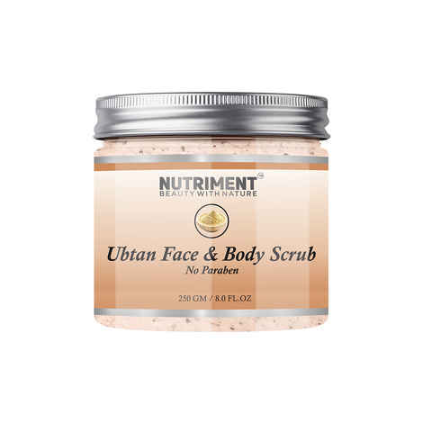 Nutriment Ubtan Scrub for Deadskin Cells Removal, Removing Blackheads and Revitalises Healthy Skin, Paraban Free 250 gmram Suitable for all skin types