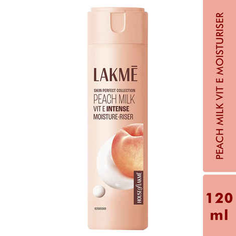Lakme Peach Milk Intense Moisturizer Lotion|Enriched With Vitamin E |Improves Skin Texture | 120 ml