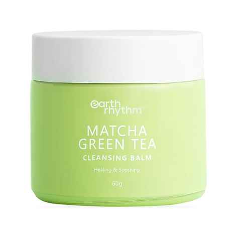 Buy Earth Rhythm Cleansing Balm with the goodness of Matcha Green Tea & Castor Oil | Healing & soothing | Gently Removes Makeup, Eliminate Dead Skin Cells, Anti Inflammatory, Retain Moisture | for All Skin Types | Women - 60 G - Purplle