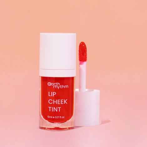 Earth Rhythm Lip & Cheek Tint - Cherry, Long Stay & Everyday Wear with Goodness of Pomegranate Flower & Jojoba Oil, 100% Natural ‚ 5 ml
