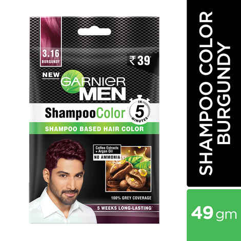 Buy Garnier Garnier Men Shampoo Color Shade 3.16 Burgundy (20 ml) - Purplle