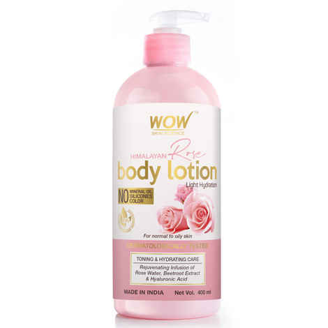Buy WOW Skin Science Himalayan Rose Body Lotion For Light Hydration - Normal To Oily Skin - with Rose Water, Beetroot Extract - 400mL - Purplle