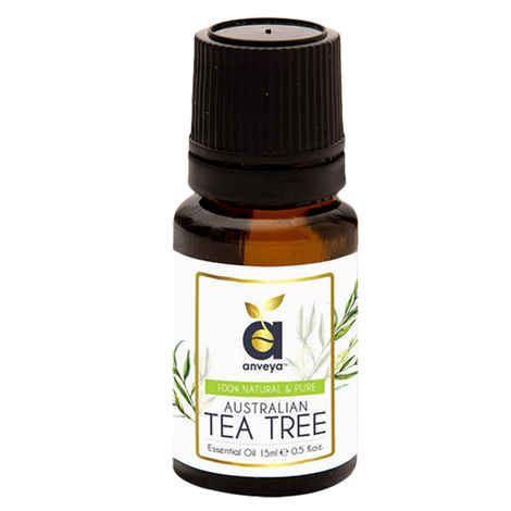 Anveya Australian Tea Tree Essential Oil, 100% Natural & Pure, 15 ml, For Acne, Face, Skin & Hair