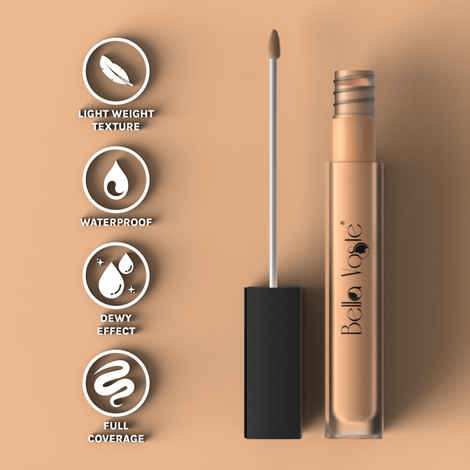 Bella Voste I HI-DEFINITION LIQUID CONCEALER I Light Weight with Full Coverage I Easily Blendable Concealer for face makeup with Matte finish I Water-Proof & Water-Resistant I Cruelty Free I SHADE LC-07 - 4 ml