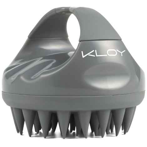 KLOY Hair Scalp Massager Shampoo Brush with Soft Silicone Bristles- Grey 1 Pc
